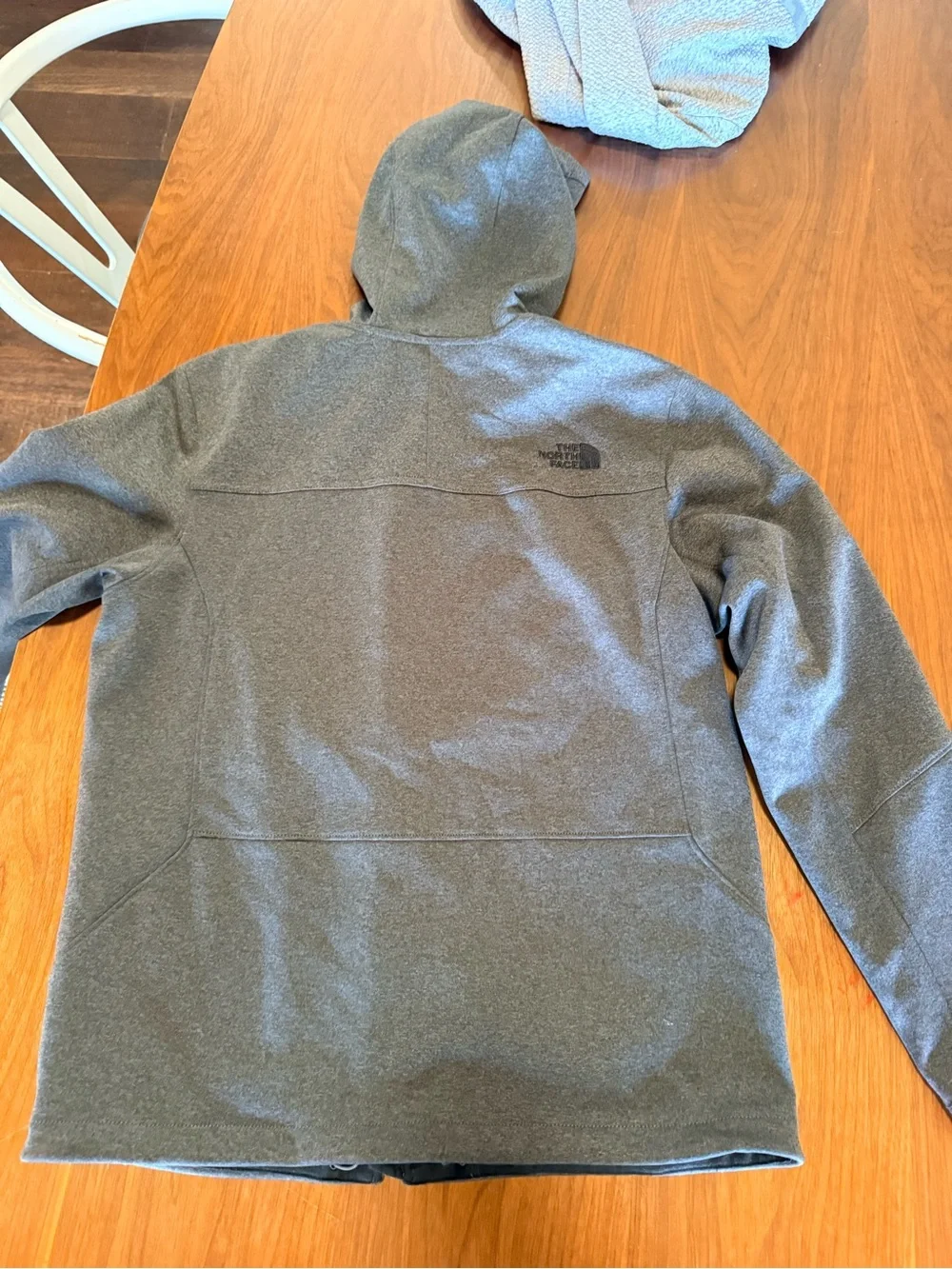 The North Face Men's Gray Hooded Softshell Jacket - Full Zip